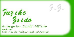 fuzike zsido business card